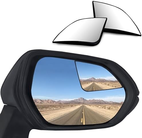 Convex Stick On Custom Fitted Blind Spot Mirrors Compatible With Toyota Corolla 2020-2026- Engineered to Provide A Wider View