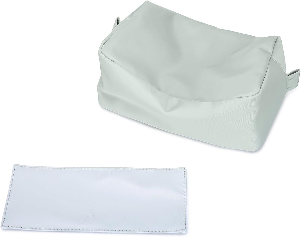 Travel Makeup Bag, Ring Clasp Wristlet Organizer (Grey)