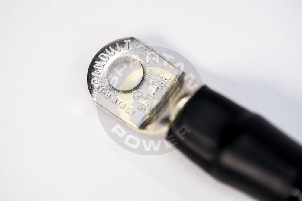 Preassembled 4 AWG 2 Foot Alligator Clamp Battery Cable Set with 5/16" Ring Terminal by Spartan Power Made in the USA