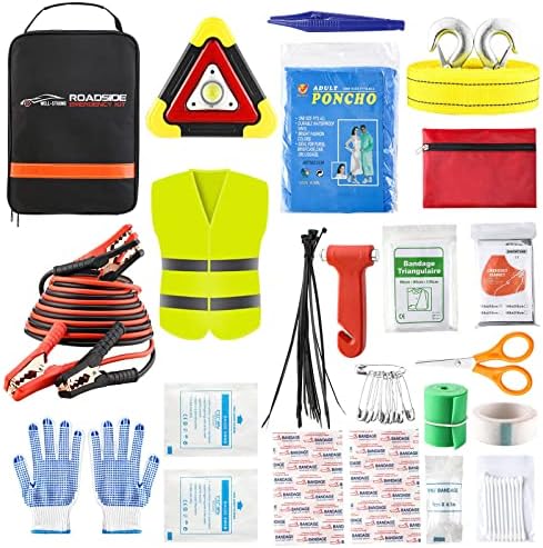 Car Roadside Emergency Kit Black