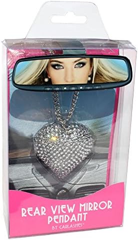 CarLashes 1201HE Clear Rear View Mirror Pendant Heart