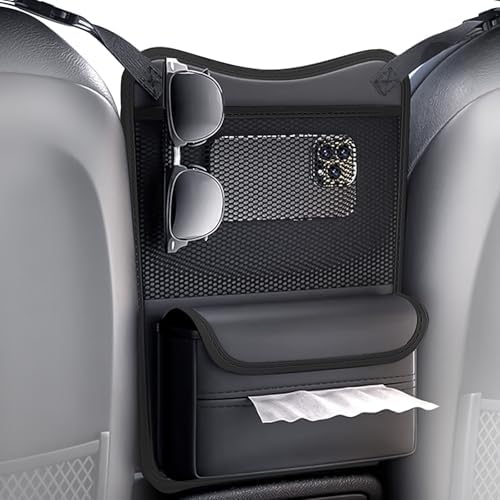 Car Seat Gap Purse Holder Leather Between Seats Organizer for Phone Keys | Car Handbag Holder Between Seats Car Purse Holder Automotive Consoles,Holds Wallet, Phone & Essentials
