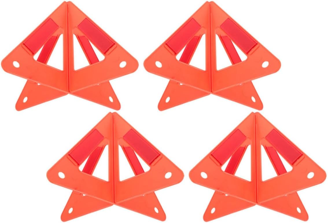 4pcs Emergency Triangle Warning Signs for Roadside Safety