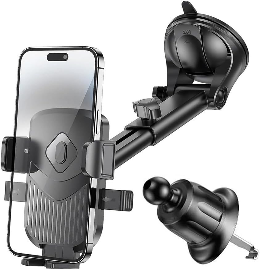 Car Phone Holder 360 Rotation Adjustable Smartphone Mount Pink