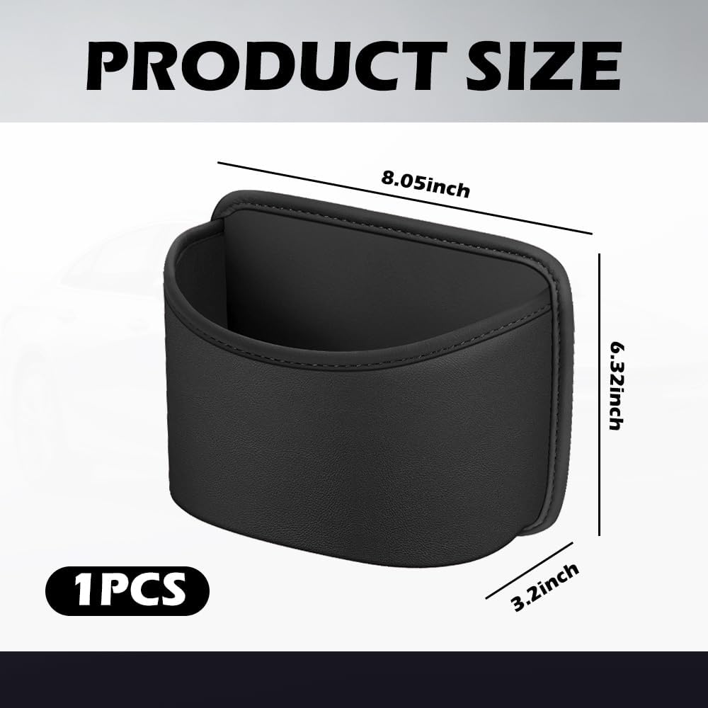 Car Trash Can with Back Clips,Large-Capacity Car Garbage Can as Cars Storage Organizer for Storing Garbage and Items,Leather Cars Trash Bin Automotive Accessories for Door