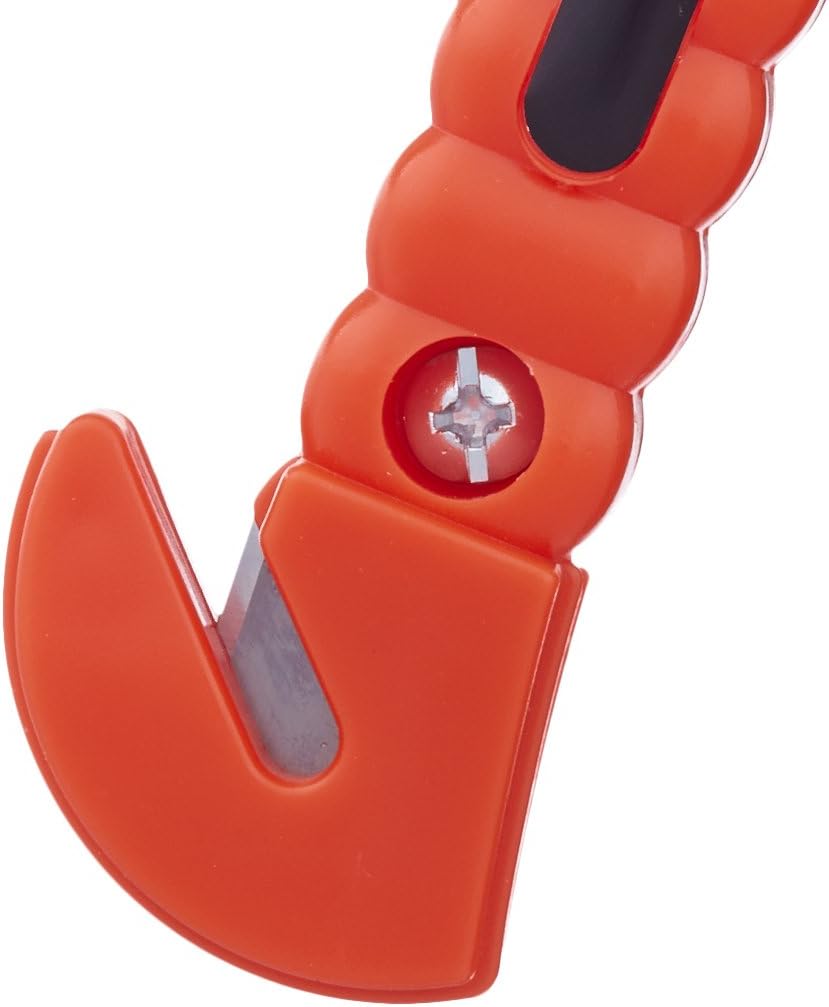 Amazon Basics Emergency Escape Tool, Window Breaker and Seatbelt Cutter, Car Safety Hammer with Protective Bracket, Bright Orange, 4 Pack, SW-835