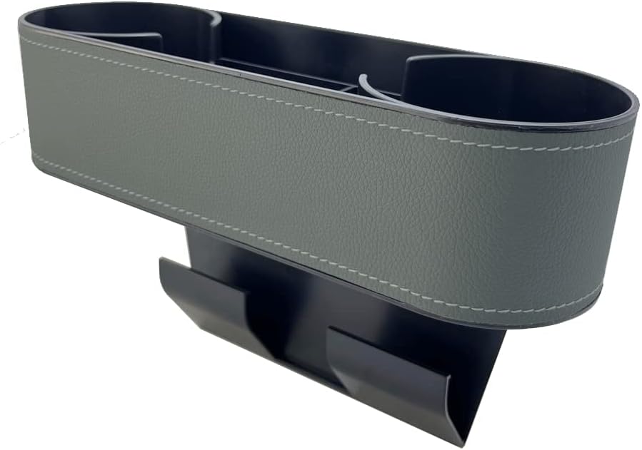 Cup Holder for Car Seat Gap Organizer, Multifunctional Cup Drink Holders with PU Leather Cover,Side Insert Center Console Gap Filler Storage Box for Mug Bottle CellPhones Keys Coffee Coasters