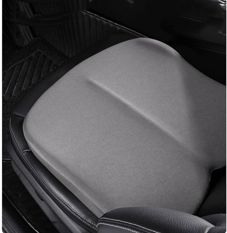 Adult Car Booster Seat Cushion, Car Seat Driver Height Boost Mat Memory Foam Car Seat Cushions Pad Improve Driving View Non-Slip 3D Office Chair Cushion Pressure Relief (Black)
