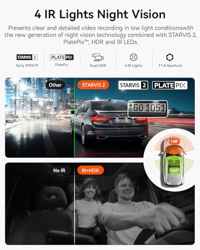 [Bundle-2 Items: Vantrue N2X Dash Cam + 128G Micro SD Card ] N2X 2.7K Dash Cam Front and Inside, 5G WiFi Dual Dash Camera for Car with HDR IR Night Vision, STARVIS 2, GPS, 2.5K/60FPS, G-Sensor