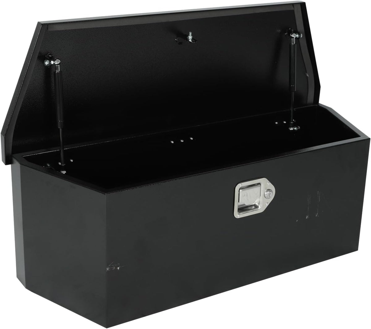 Underbody Truck Tool Box Steel Storage Trailer Flat Bed Pickup Trailer w/Lock & Keys,35x11.8x11.8 Inch Heavy Duty Black Truck Box
