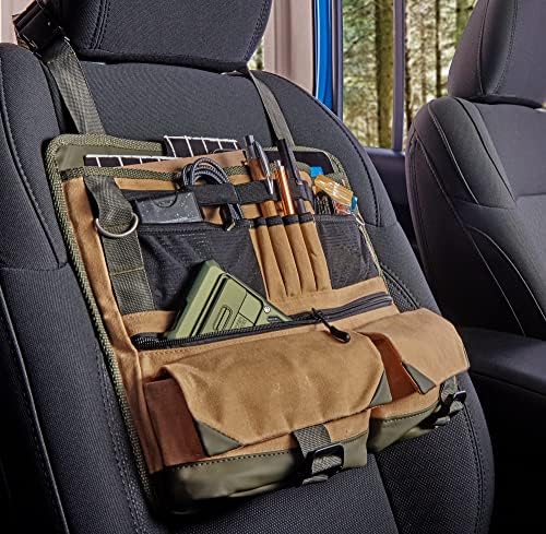 High Road Front Seat Organizer with Laptop Sleeve, Filing, Electronic and Work Supply Compartments, 12 pocket Car Office Passenger Seat Organizer