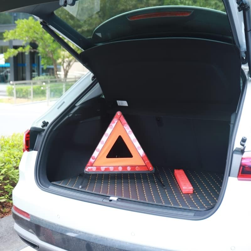 WORKKOOL Warning Triangle, Road Flares Reflective Safety Triangle Emergency Roadside Reflector, 3 Packs