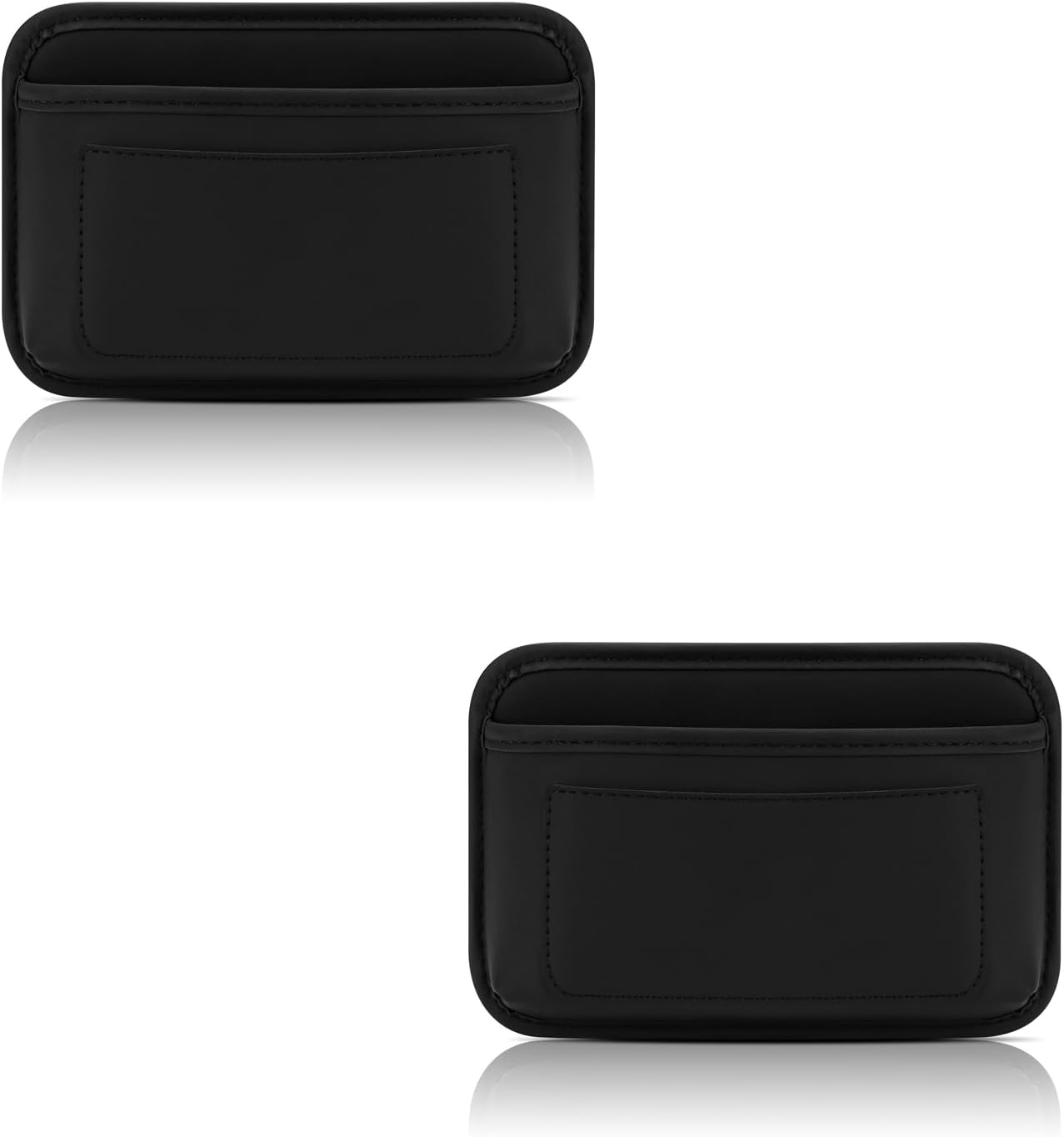 Accmor 2pcs Universal Car Side Pocket Organizer, PU Leather Car Pocket Pouch Cell Phone Sunglasses Holder Organizer Accessories for Car Seat, Door, Window, Console