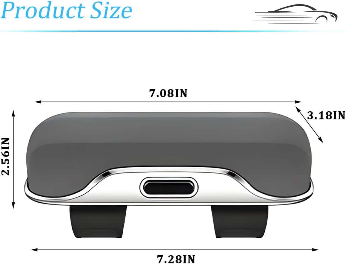 Car Visor Sunglasses Holder, Convenient Vehicle Eyeglasses Hanger Organizer Holder Box, Auto Interior Sunvisor Glasses Storage Protection Case, Universal for SUV Sedan Truck (Gray)