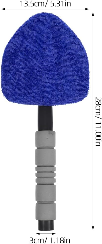 PRETYZOOM Glass Cleaning Brush Adjustable Pole Blue