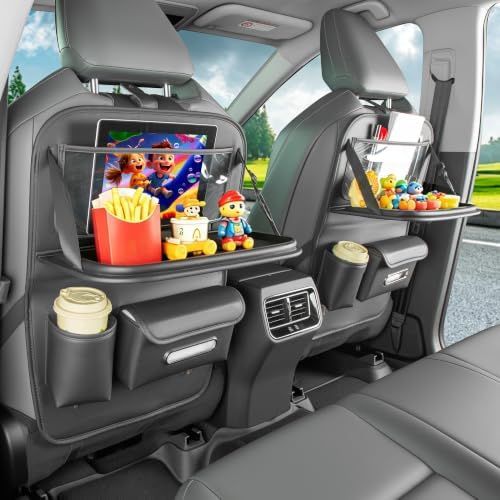 2 Pack Backseat Car Organizer with Tablet Tray, Organizer for Kid