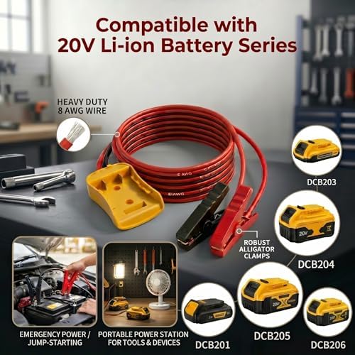Silicone Wire 8AWG 2FT Automotive Booster Cables