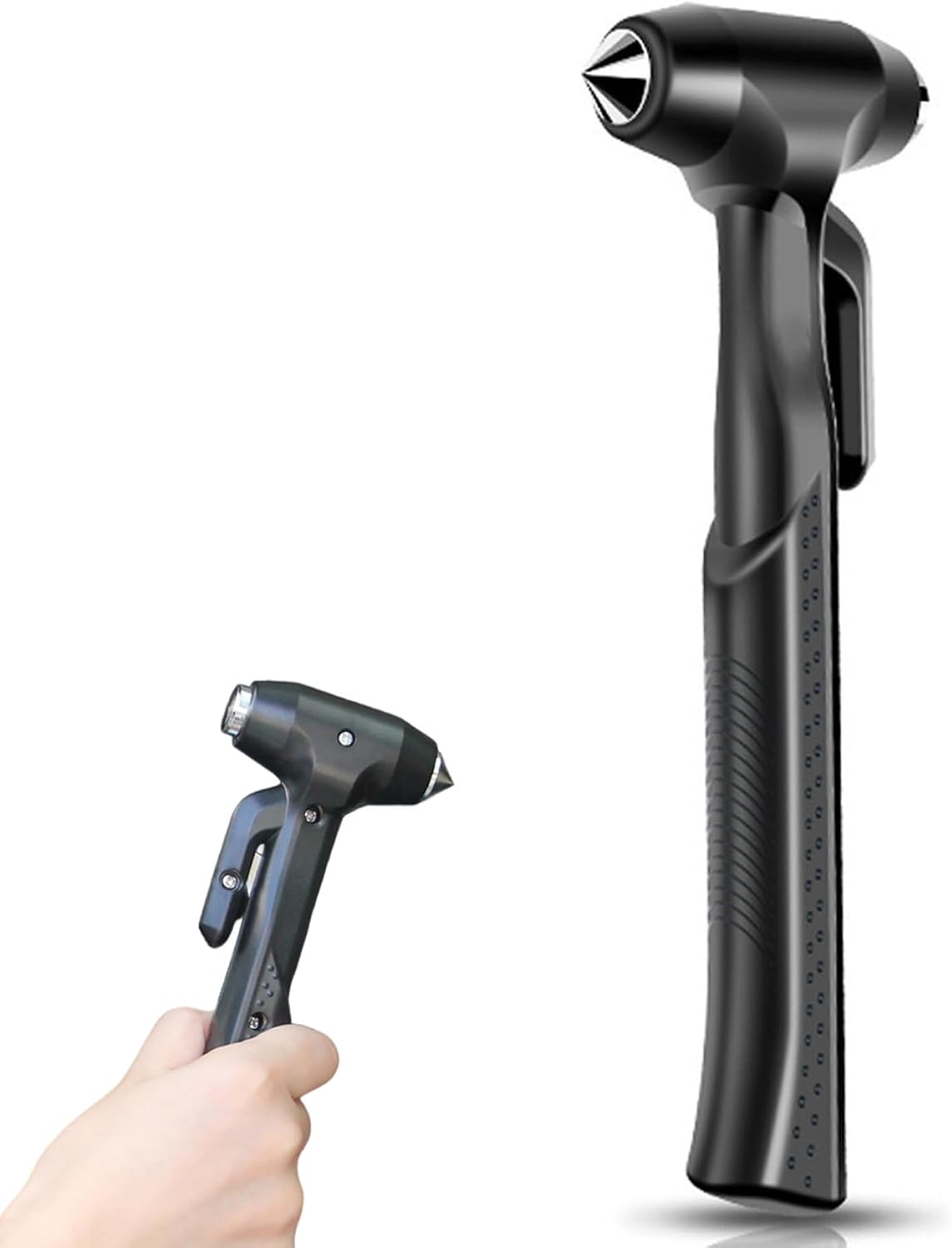 Window Breaker, Metal Car Safety Hammer, Emergency Escape Window Breaker and Seatbelt Cutter, Black Car Tool for Accidents Seatbelt Cutter