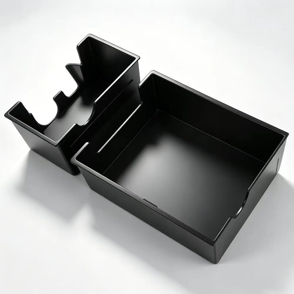 Center Console Organizer for RAV4 2025-2026 Car Storage Box,2026RAV4 Accessories ABS Center Console Organizer Storage Box,tray can expand the capacity of armrest box(Silicone pad)