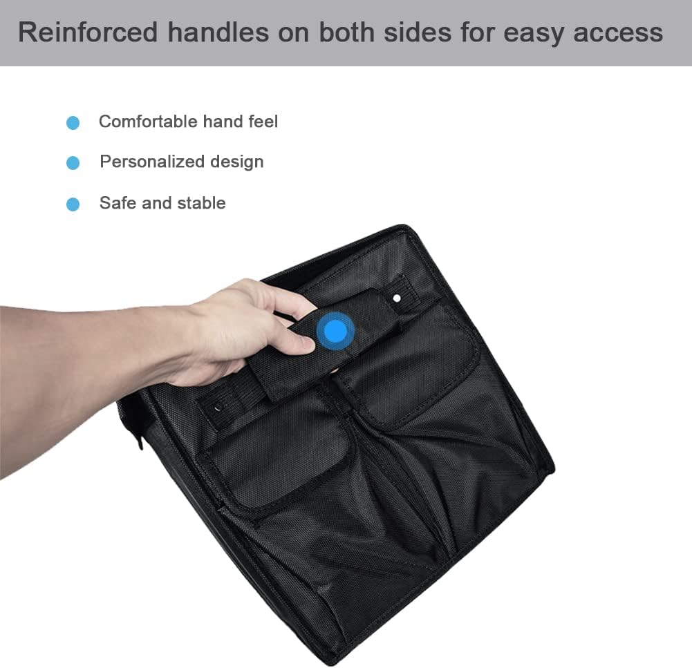 Non-slip Car Organizer, Multi-Use Collapsible Car Storage Box, Portable Auto Cargo Storage Bin for Car SUV Truck, Waterproof Outdoor Camping Picnic Storage Container,