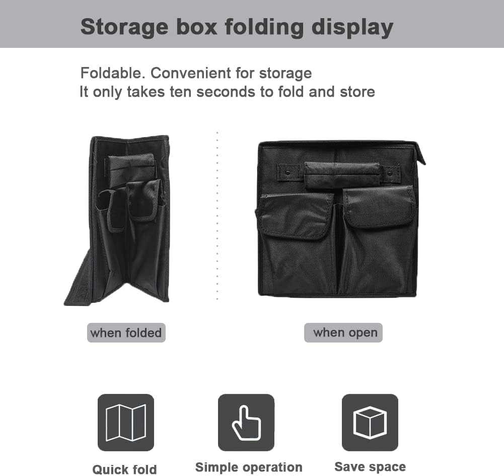 Non-slip Car Organizer, Multi-Use Collapsible Car Storage Box, Portable Auto Cargo Storage Bin for Car SUV Truck, Waterproof Outdoor Camping Picnic Storage Container,