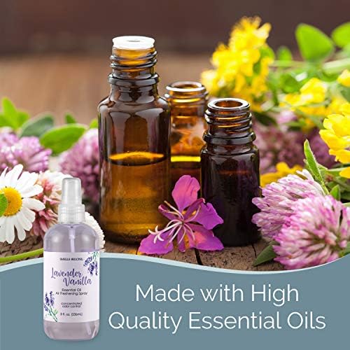 SMELLS BEGONE Essential Oil Air Freshener Spray - Odor Eliminator - 2 Pack - 8 Ounce (Lavender Vanilla)