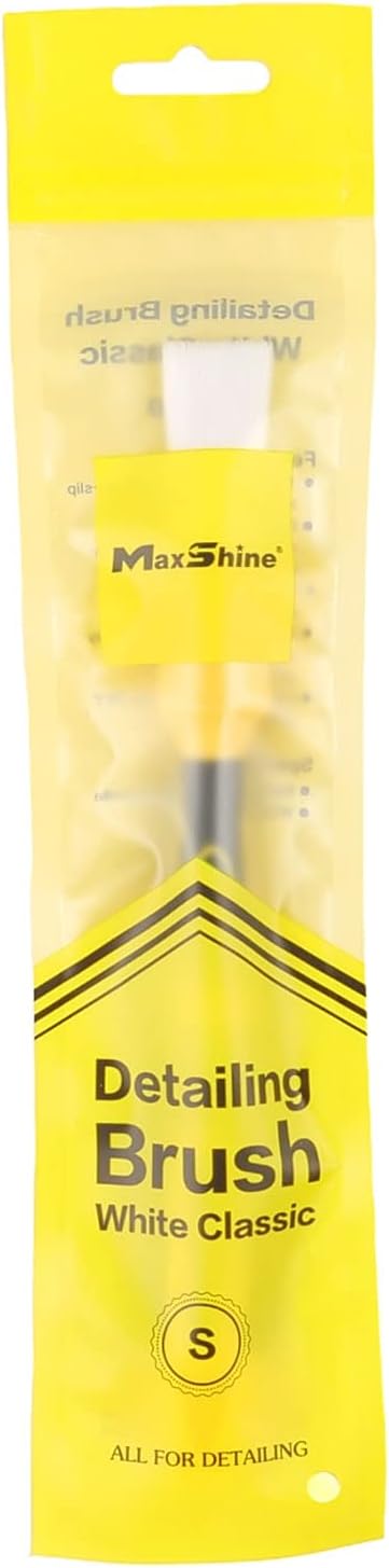 Maxshine Small #10 Universal White Classic Detailing Brush – Soft, Durable Synthetic Bristles – High-Density Brush for Interior & Exterior Cleaning – Premium Car Detailing Tool
