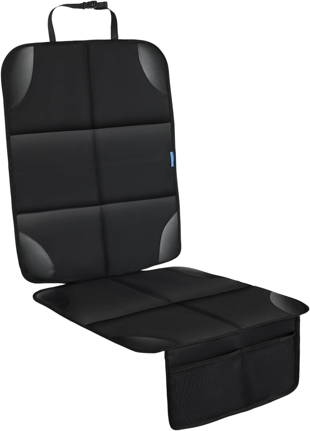 Car Seat Protector for Child Carseat, 2 Pack Protect Car Seat Cover for Baby with Thickest Padding and Non-Slip Padded Backing Mesh Pockets Kids Pets Car Back Seat Protectors(Black)