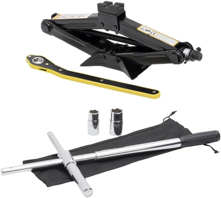 Modern Spare Tire Changing Ultra Kit for Hyundai All IONIQ Models – Proprietary Scissor Jack Design with Hyundai-Specific Jack Head & High-Leverage Cross-Wrench System for Easy Storage