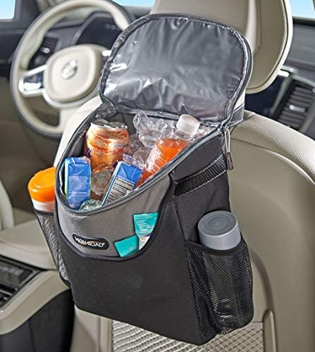 High Road Soft Car Cooler Bag for Cold and Hot Food Transport - Insulated Backseat Cooler Bag for Car, SUV, Truck or Van - Portable Soft Cooler with Storage Pocket and Bottle Holders