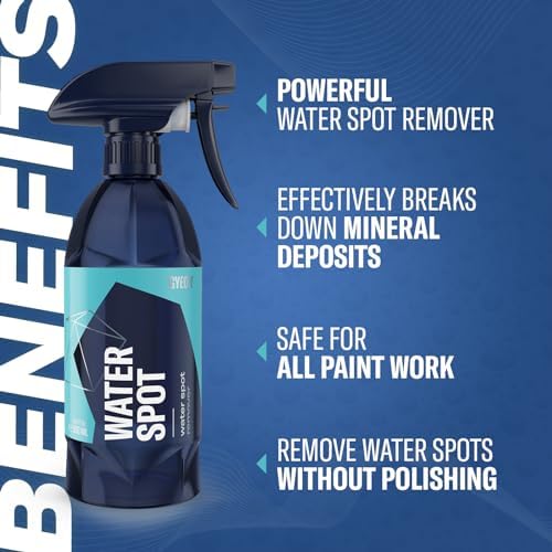 GYEON Water Spot Remover for Paint Safe Use on Ceramic Coating Hard Water Stain Cleaner Mineral Deposit Dissolver Auto Detailing Chemical Protects Finish Enhances Gloss Easy Panel by Panel Application