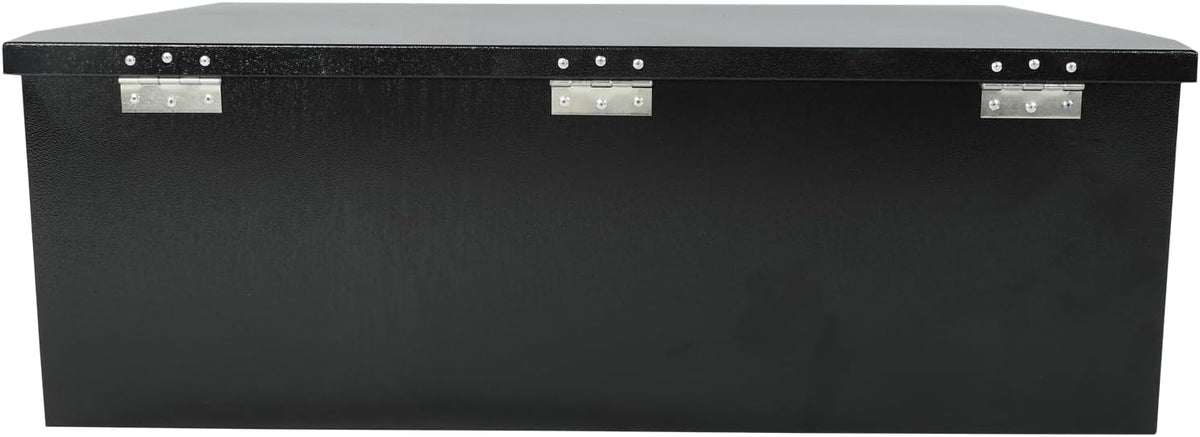 Underbody Truck Tool Box Steel Storage Trailer Flat Bed Pickup Trailer w/Lock & Keys,35x11.8x11.8 Inch Heavy Duty Black Truck Box