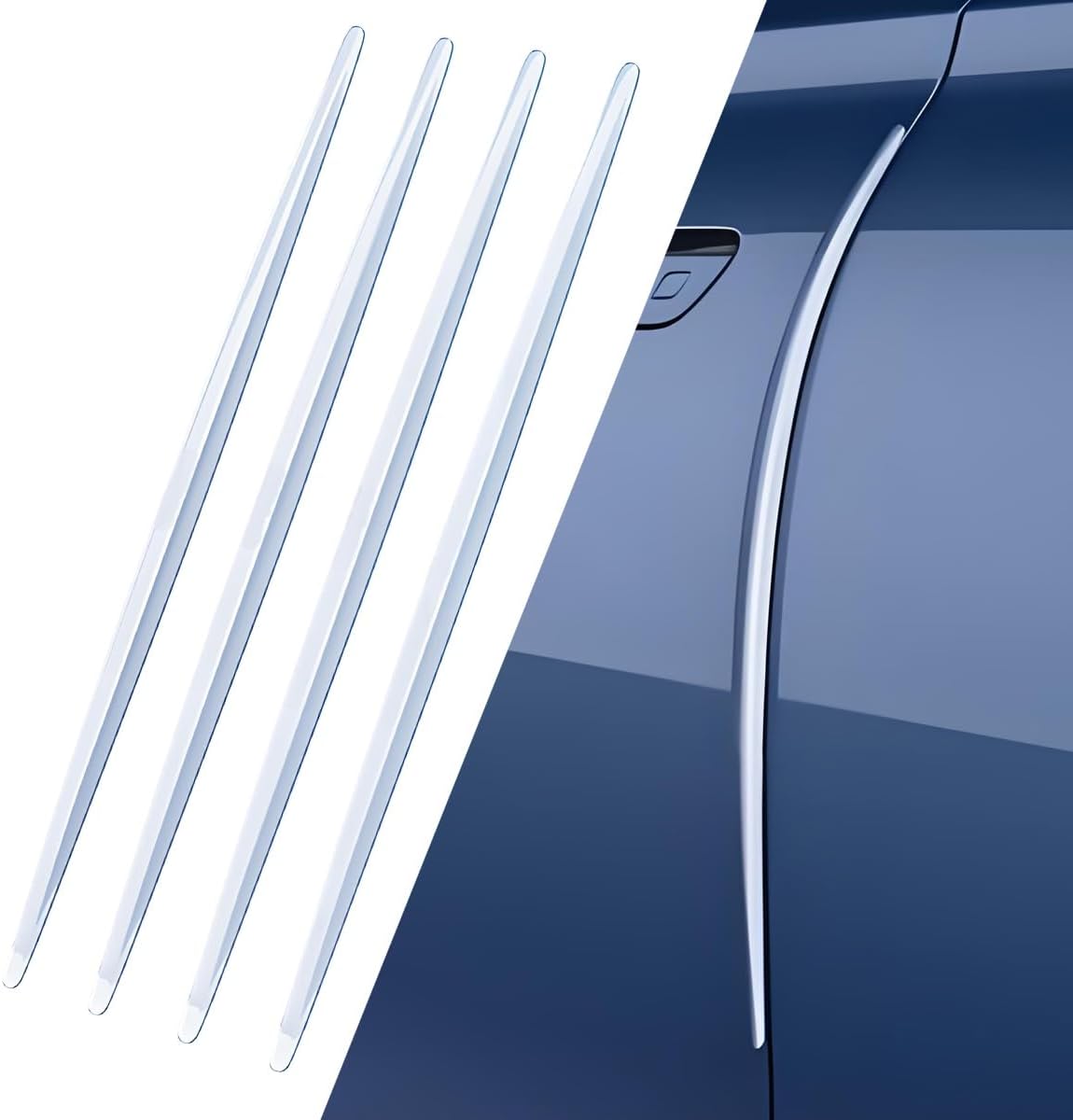 4PCS Long Version Car Door Edge Guards for Honda HRV 2022-2025, Anti-Scratch Car Door Protector Trim Strip Anti-Collision Patch Bumper Guard Strip,Transparent