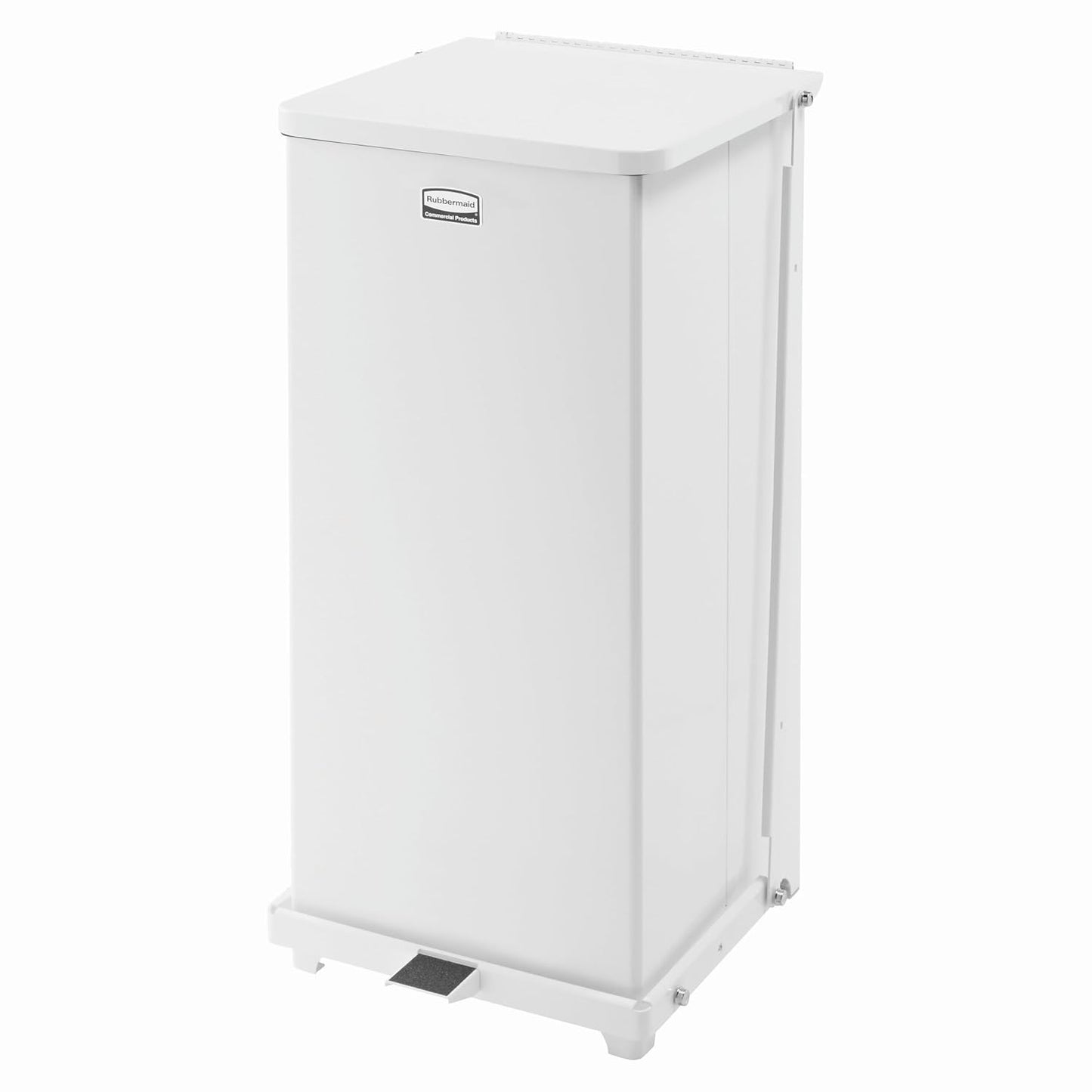 Rubbermaid Commercial Products Defenders Biohazard Steel Trash Can, Step-On, 6.5 GAL, Stainless Steel, Hospital/Doctor's Office/Healthcare Facilities