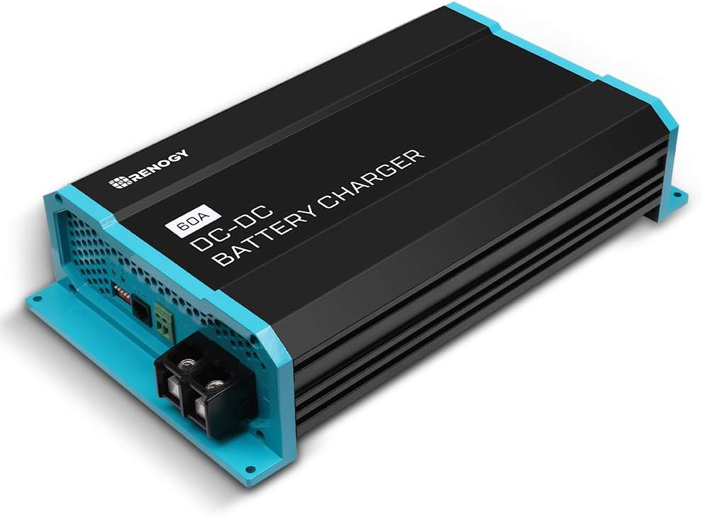 Renogy 12V 20A DC to DC Battery Charger with Multi-Stage Charging and Bluetooth Compatibility for Flooded, Gel, AGM, and Lithium Batteries in RVs, Commercial Vehicles, Boats, and Yachts