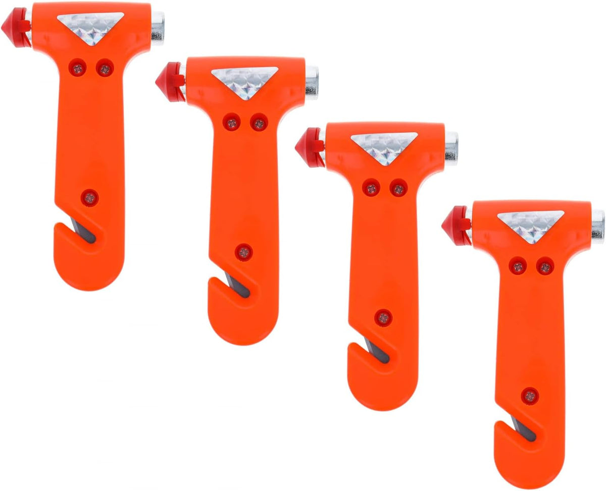 Car Emergency Escape Hammer with Belt Cutter and Window Breaker, 4pk