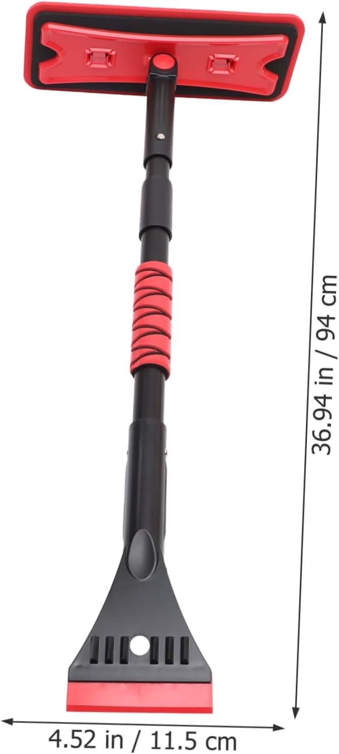 Garneck Detachable Extendable Car Snow Scraper and Brush Lightweight EVA Foam Snow Removal Tool for Windshield Non-Damaging Ice Scraper for Cars SUVs and Trucks