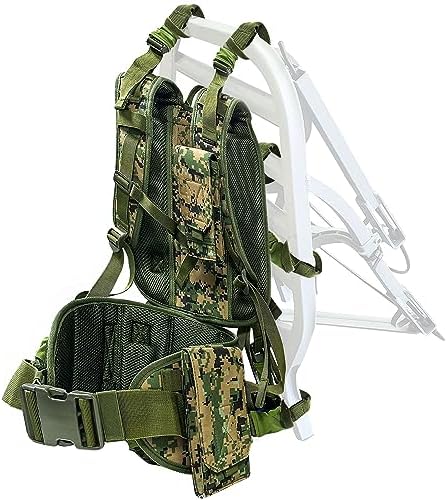 Tree Stand Harness- Ergonomic Camouflage Hunter Safety Harness- Tree Stand Backpack Carry Straps- Universal Tree Stand Transport System for Most Tree Stands (Tree Stand Not Included)