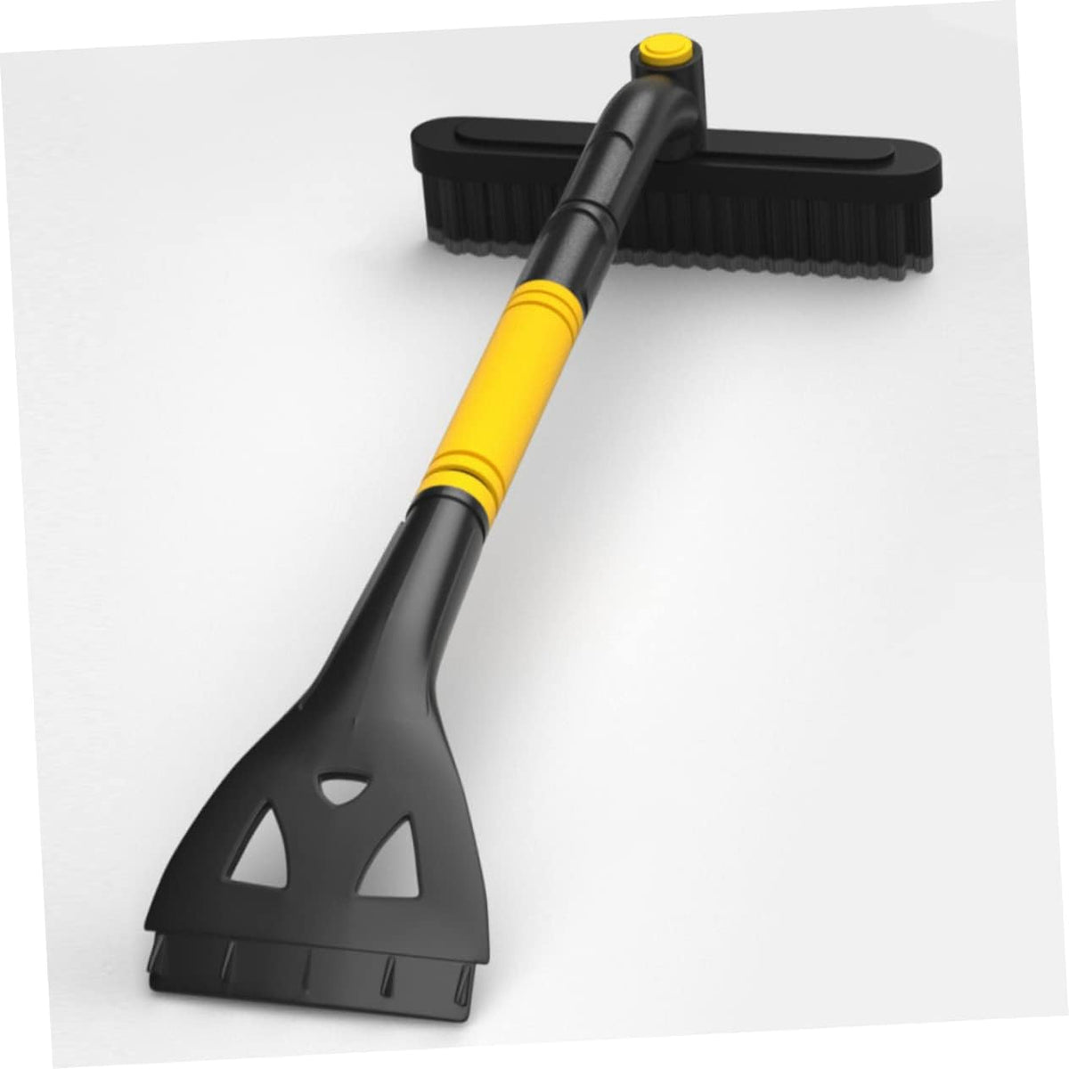 Toyvian 3-in-1 Extendable Snow Brush and Ice Scraper for Car Portable Snow Remover Thickened Handle for Winter Use Yellow