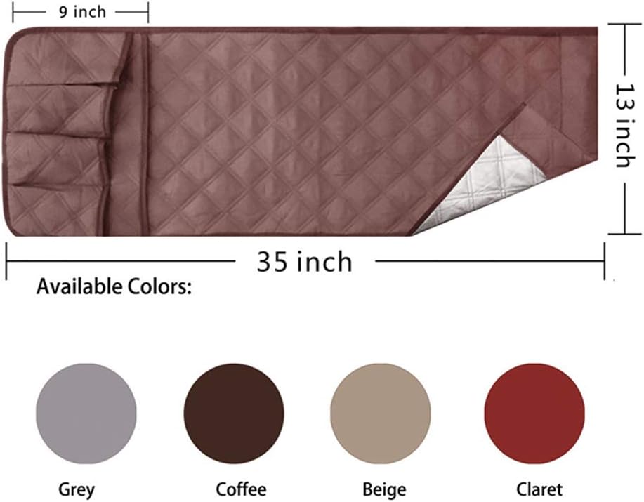 IPENNY Couch Sofa Armrest Organiser Chair TV Remote Holder Bed Storage Pocket Bag for Cellphone Tablet Notepad Book Magazines DVD Eyewears Drinker Snacks Holder Pouch