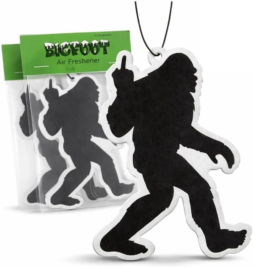 Funny Car Air Freshener (3 Pack) – Bigfoot Sasquatch Air Freshener for Car, Novelty Gag Gift, Hanging Auto Air Freshener, Funny Car Accessories for Men Women