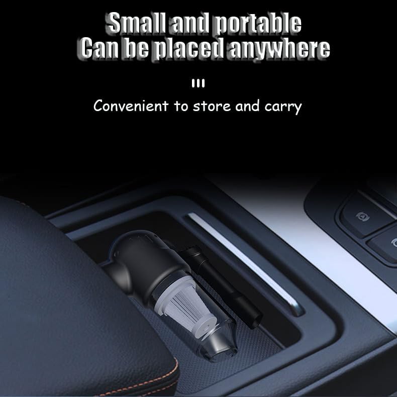 Car Vacuum for Chrysler Pacifica Pacifica Plug-in Hybrid Voyager, Cordless Handheld Vacuum with USB Rechargeable Battery Compact Car Cleaning Tool Crevice Nozzle and Brush Attachment