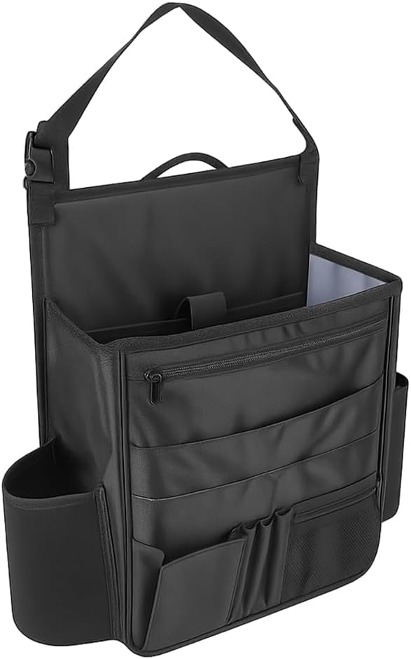 Car Front Seat Organizer, Multi-Pocket Vehicle Hanging Passenger Back Seat Storage Bag with Adjustable Straps, Automotive Interior Storage Organizer, Universal for SUV RV Truck