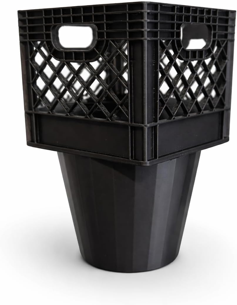 Universal Half Gallon Car Crate Cup Holder Half Gallon Car Cup Holder Expander Secure Anti-Spill Insert for Juice, Milk & Iced Coffee, Heavy Duty Interior Organizer for SUVs & Trucks