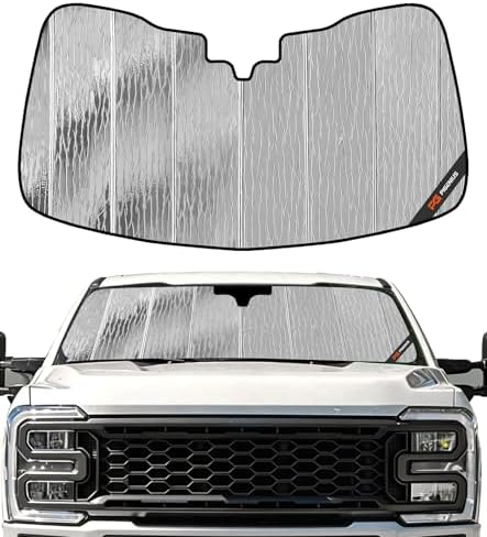 Pigenius Windshield Sun Shade for Ford F-250/F-350/F-450/F-550/F-600 2023-2026 Front Window Sunshade - AstraGuard
