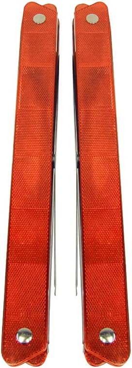 2pc Reflective Safety Triangle Red Roadside Traffic Warning Reflector Emergency Essentials