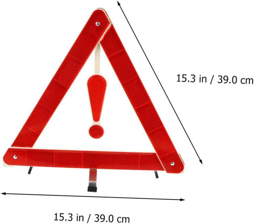 Car Warning Triangle 4Pcs Plastic Foldable Roadside Safety Kit