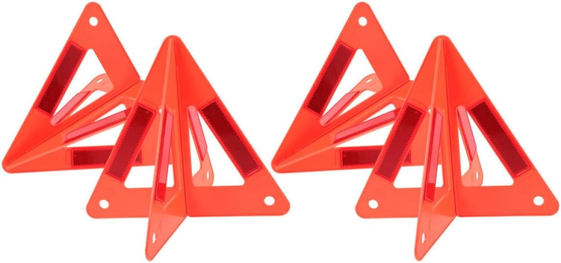 4pcs Reflective Warning Triangles for Vehicle Roadside Emergency