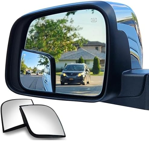 Convex Stick On Custom Fitted Blind Spot Mirrors Compatible With 2011-2022 Jeep Grand Cherokee & 2011-2022 Dodge Durango