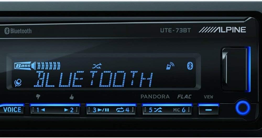 Alpine UTE-73BT Mech-Less Digital Media Receiver with Bluetooth® Wireless Technology